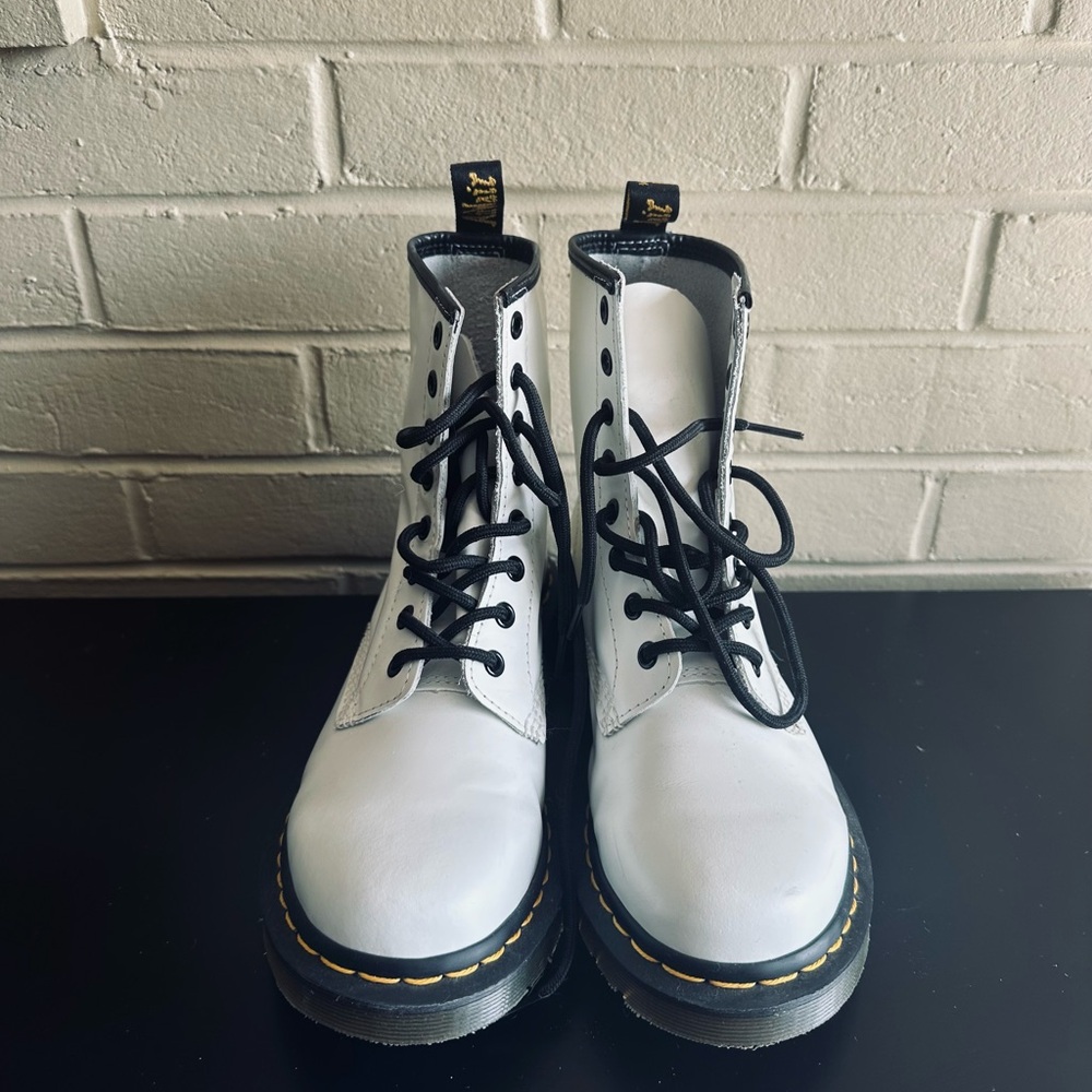 Dr. Martens White Combat Boots